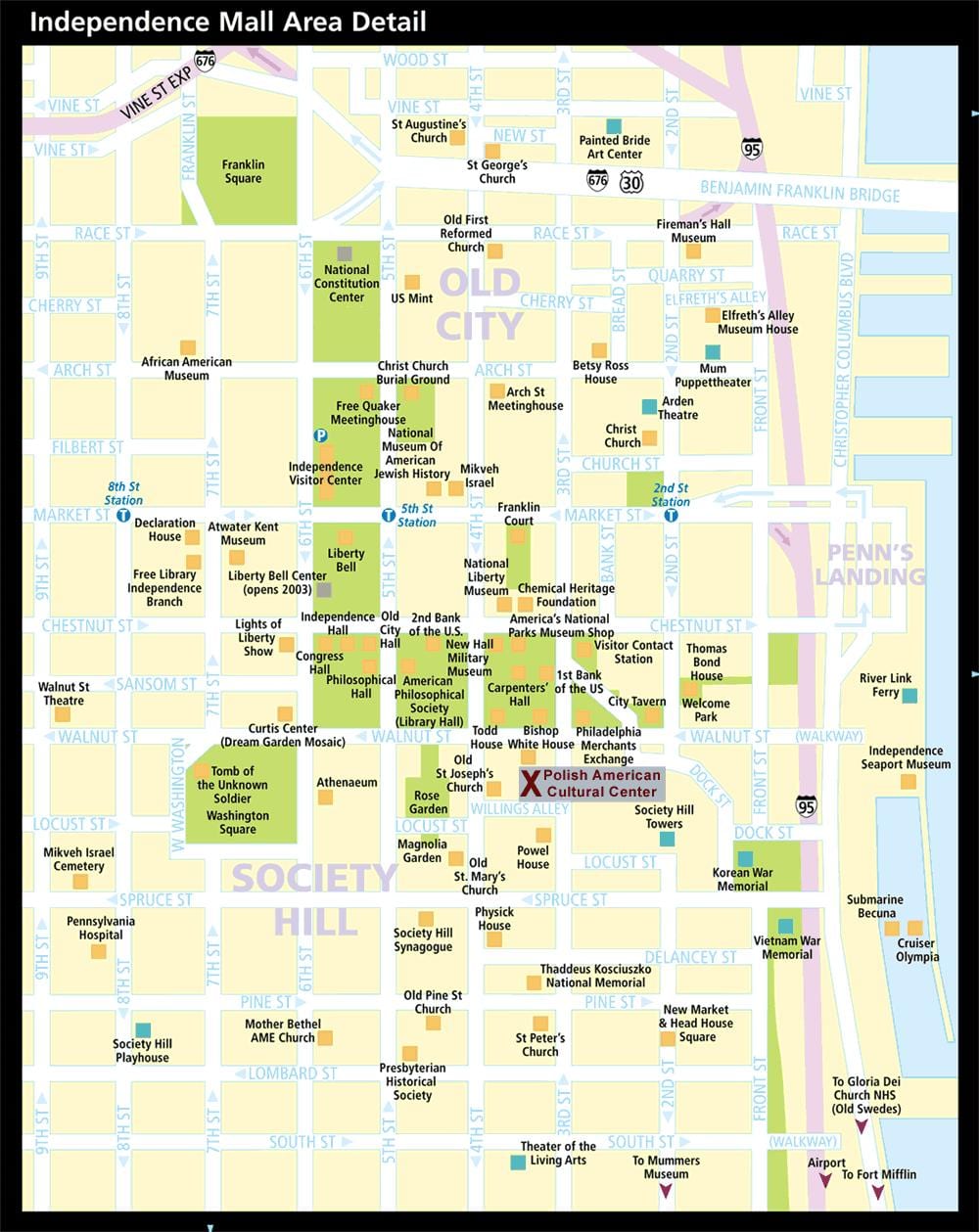 harta istorică Philadelphia