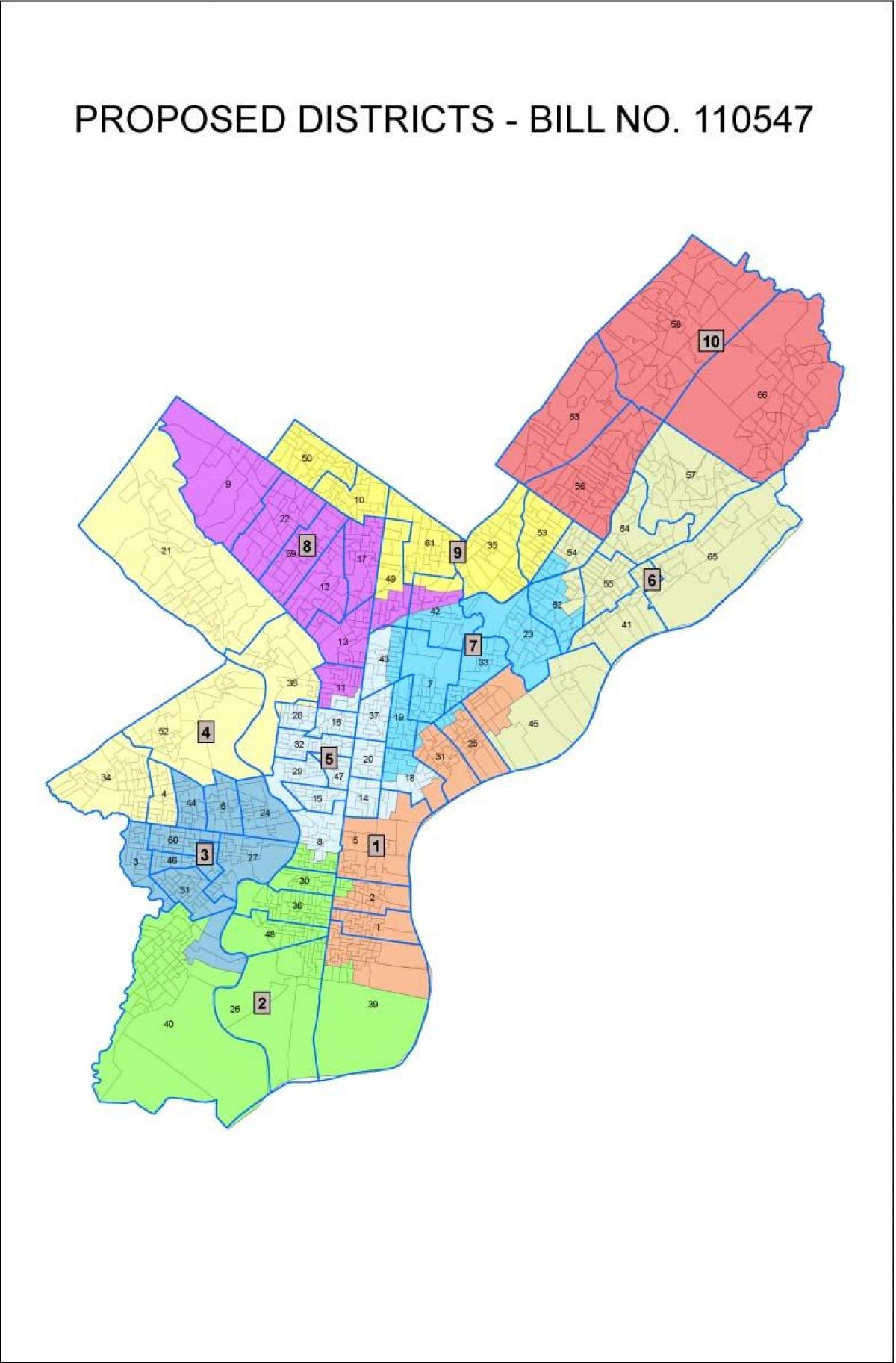 Philadelphia city arată hartă