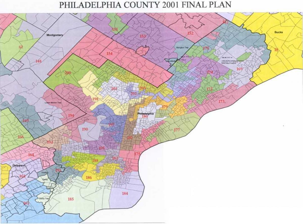 Philadelphia consiliului raional hartă