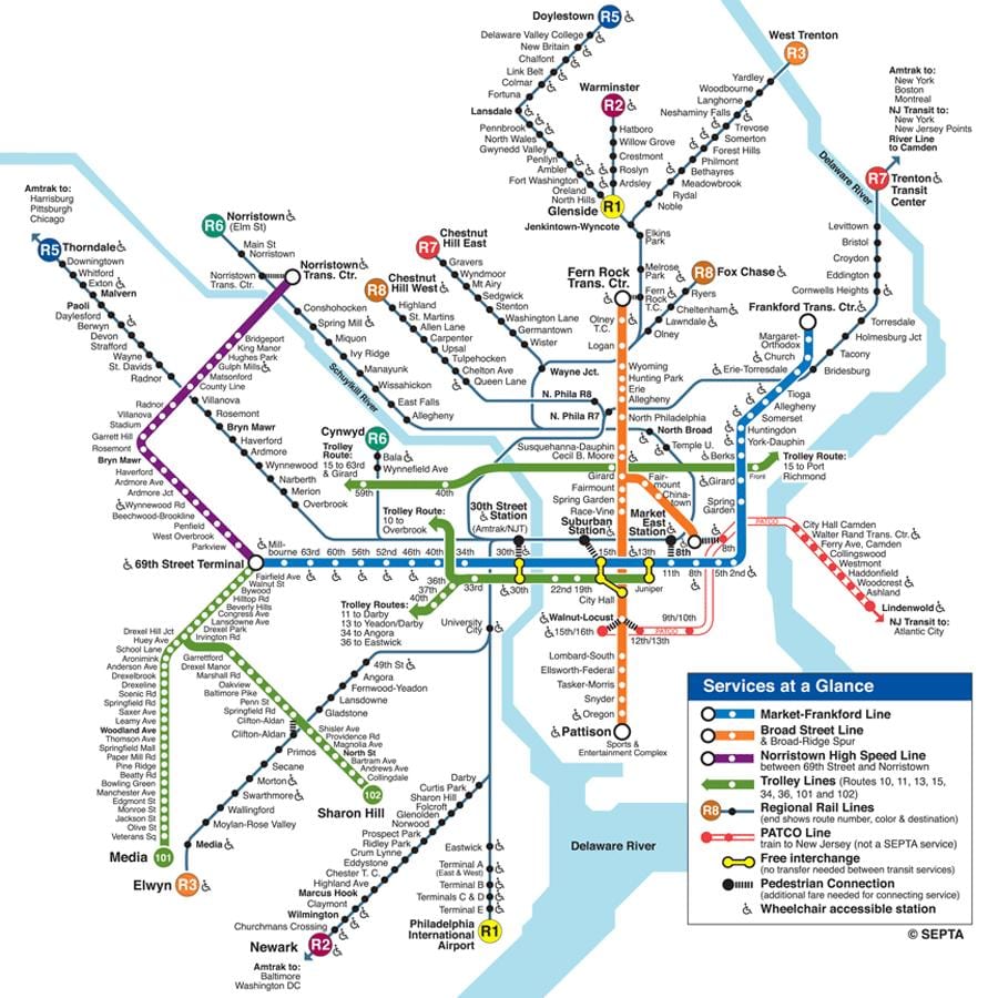 Philly metrou hartă