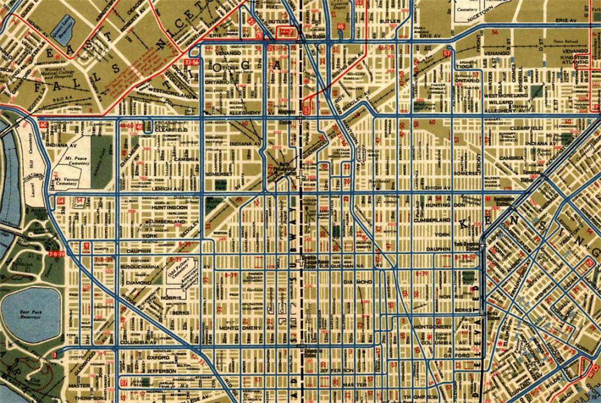 harta strada din Philadelphia