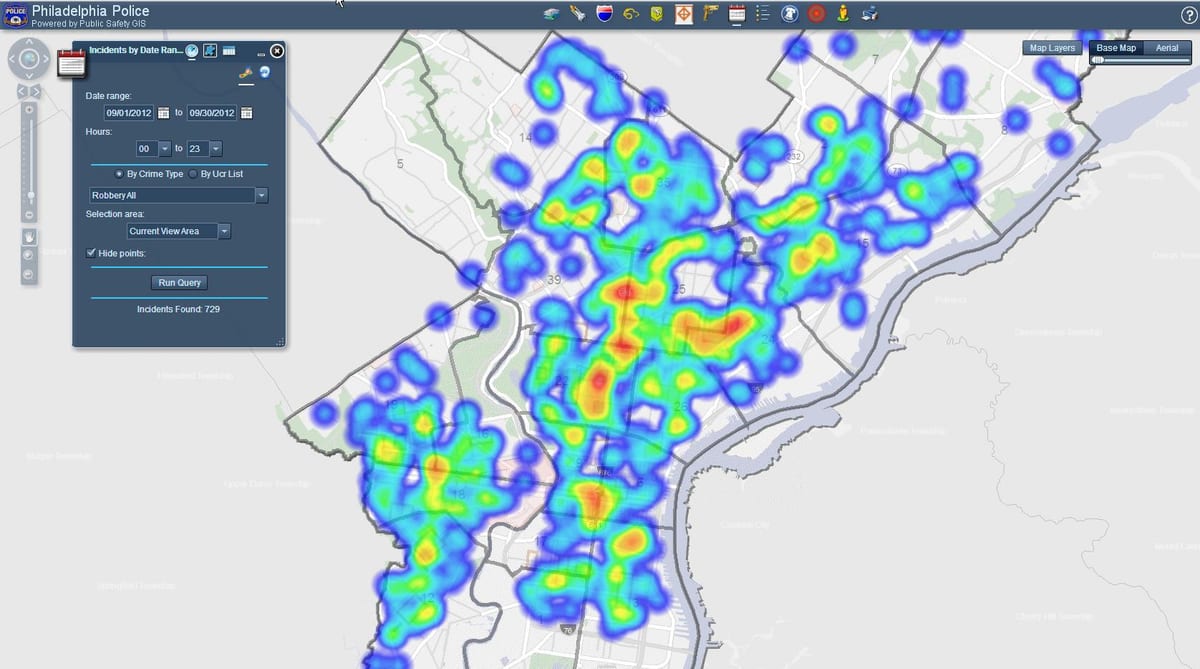 Philly siguranță hartă