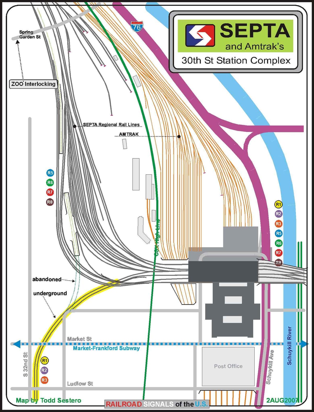 Philadelphia stația de pe strada 30 harta