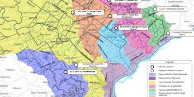 Suburbiile din Philadelphia arată hartă