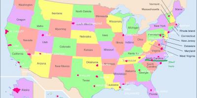 Statele unite ale americii hartă Philadelphia