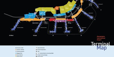 Aeroportul Philadelphia economia de parcare hartă