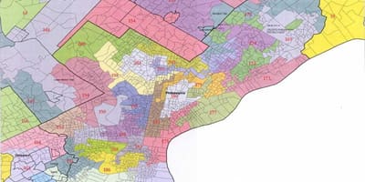 Philadelphia consiliului raional hartă