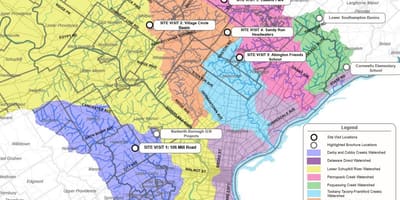 Harta Philadelphia suburbii