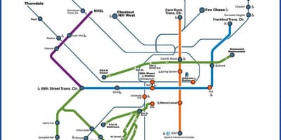 Septa Philadelphia arată hartă